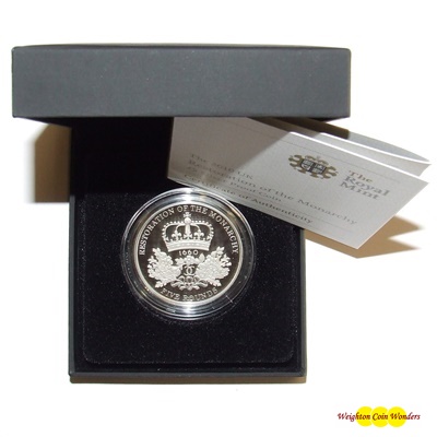 2010 Silver Proof £5 Crown - Restoration of the Monarchy
